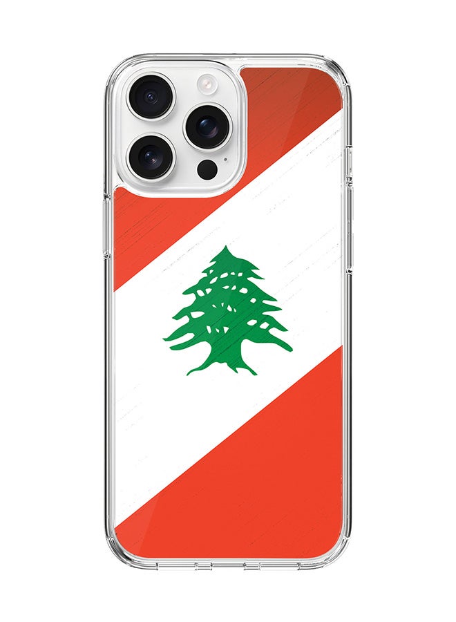 Stylizedd For iPhone 16 Pro Max Case [Compatible with MagSafe] Slim Magnetic cover Clear Phone Case - Flag Of Lebanon FP - Image 1