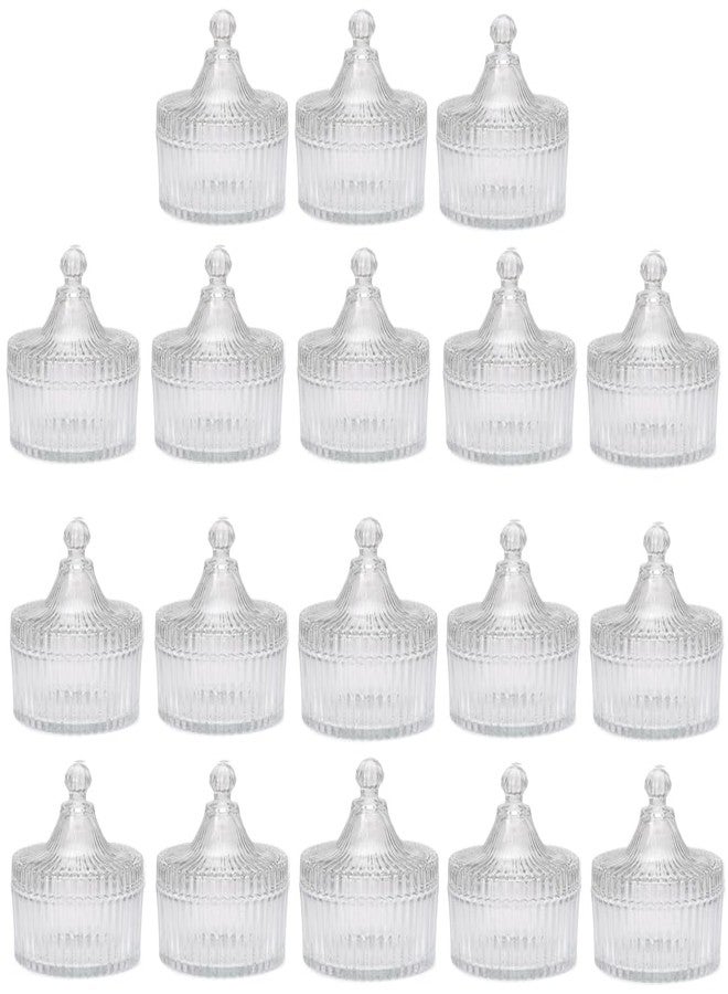 1st Time Stylish & Clear Candy Jar for Candy, Cookies, Dishes and Biscuit, Pack of 18, 300 Ml, 10 X 10 X 12 CM - Image 1
