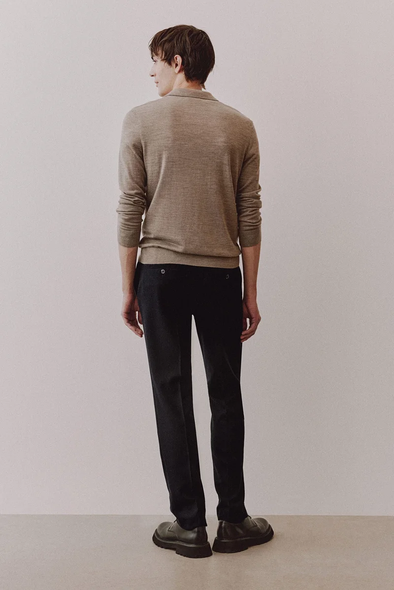 H&M Slim Fit Wool-Blend Trousers