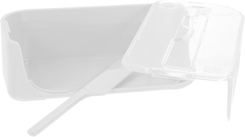 Butter Dish with Lid Large Reusable Butter Storage Tray White Base Cover Container for Refrigerator and Countertop Use - Image 1