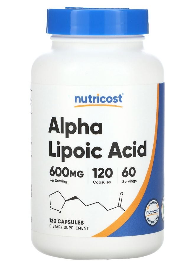 Nutricost Alpha Lipoic Acid 600 mg 120 Capsules (300 mg per Capsule)