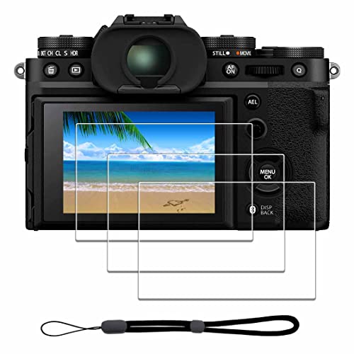 iDaPro Screen Protector for Fujifilm X-T5 Fuji XT5 + Hand Lanyard [3+1 Pack] Tempered Glass Easy Installation - Image 1