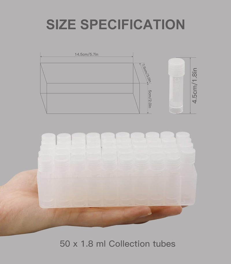 Clscea Aquarium Baby Brine Shrimp Dispense Storage Container Collection Tubes Kit for Brine Shrimp Hatchery 50 x 1.8 ml - Image 5