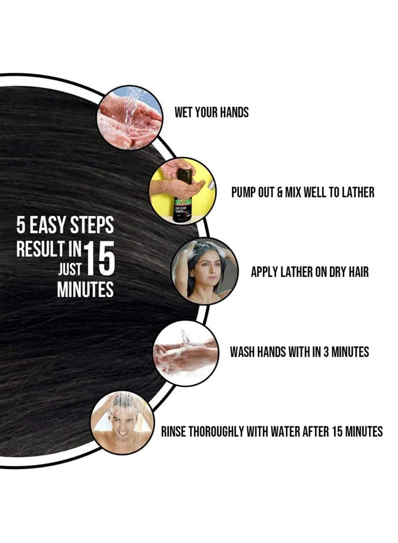 VIP Black Hair Color Shampoo with Pearl Extract - Image 3