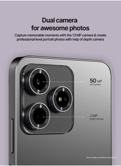 INOI A34 Adventure 6.5”, 4G LTE, HD+, 3GB +9GB Memory Fusion + 128GB, Octacore 1.6GHz, 13MP + 2MP Dual Camera, Deep Purple, Middle East Version, 777 days of warranty  - Image 3