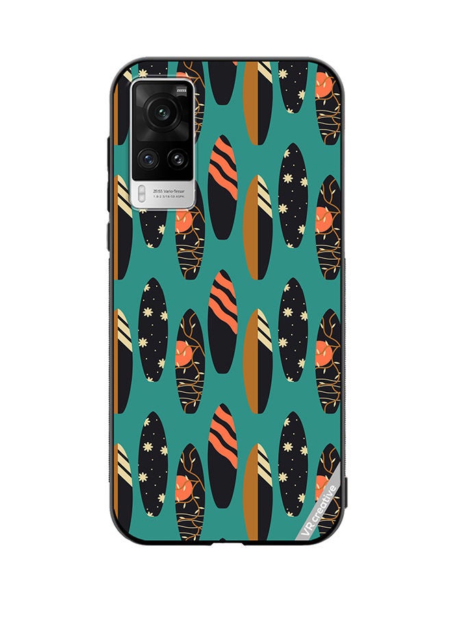 VR CREATIVE Protective Case Cover For Vivo X60 Pro Pattern With Surfboards Design Multicolour - Image 1