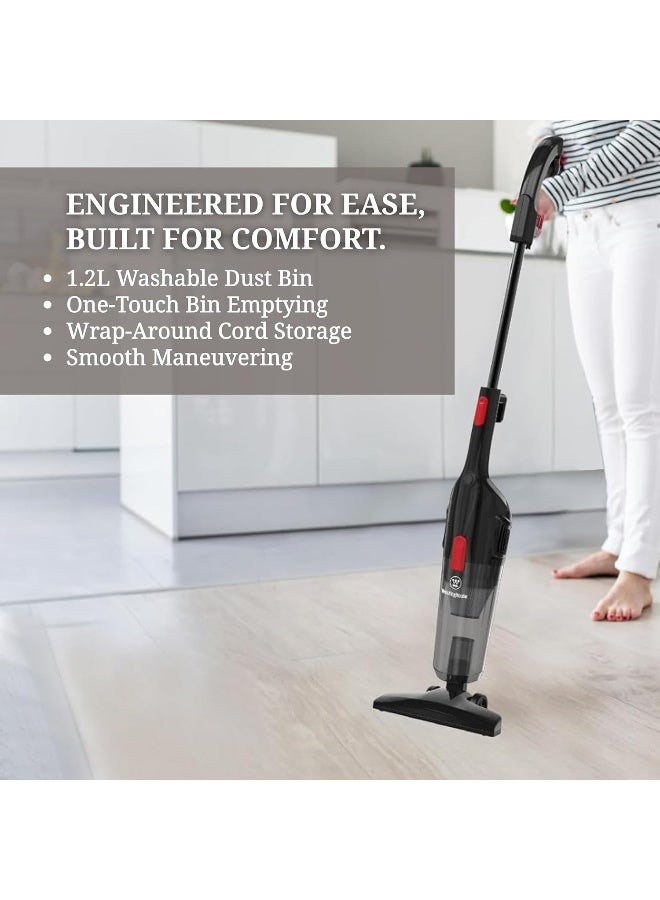 Westinghouse Westinghouse USA 3-in-1 Stick Vacuum Cleaner – Black – 600W Upright & Handheld – 17Kpa Suction, Lightweight Design, 1.2L Dust Capacity (UAE Version) - 2 Years Warranty  - Image 2