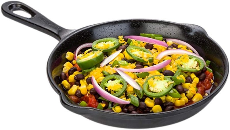 Restaurantware Voga 16 Ounce Melamine Serving Dishes 6 With Handle ShatterResistant Black Faux Cast Iron Skillets For Entrees Or Desserts - Image 1