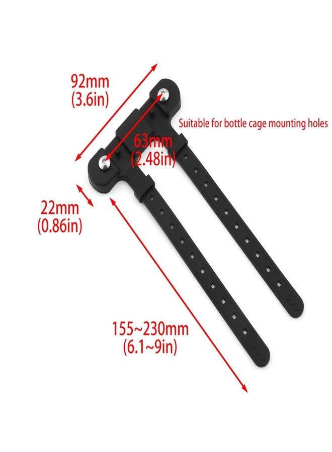 DGHAOP Bike Bottle Cage Mounting Base Black Tup Non-Hole Mounting Clip with Screw Wrench MTB Bike Kettle Stand Base Widely Use On Handlebar/Seatpost Tube/Frame - Image 2