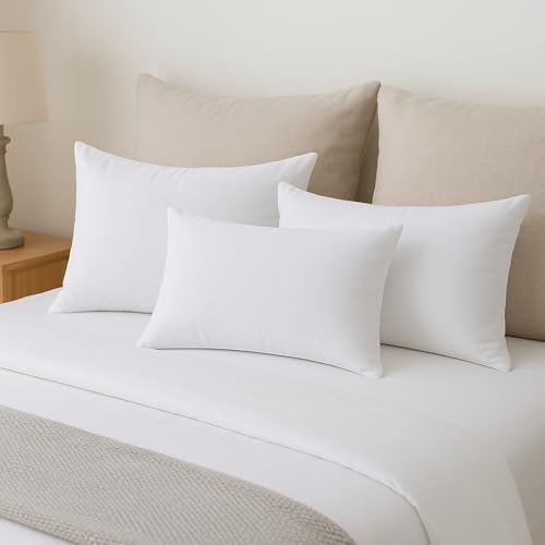 Calibrate Timing Hypoallergenic Lumbar Pillow Inserts 4 Pack, 12 × 20 Inches – Plush Polyester Throw Pillow Fillers for Sofas, Beds, and Office Use - Image 4