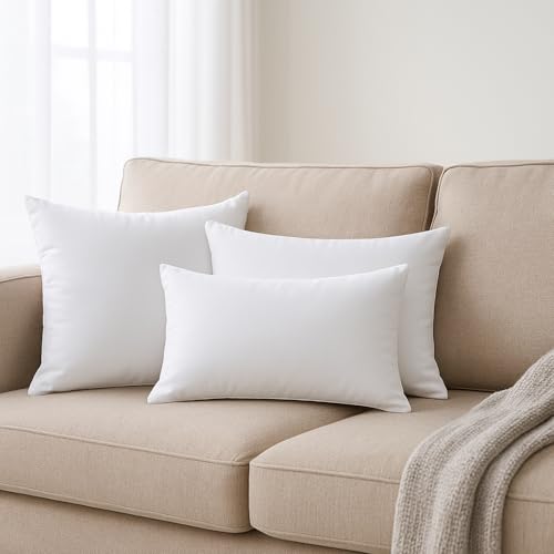 Calibrate Timing Hypoallergenic Lumbar Pillow Inserts 4 Pack, 12 × 20 Inches – Plush Polyester Throw Pillow Fillers for Sofas, Beds, and Office Use - Image 3