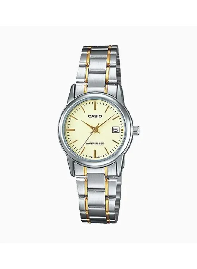 كاسيو Women's Analog Display Watch With Silver Stainless Steel Strap - LTP-V002SG-9A