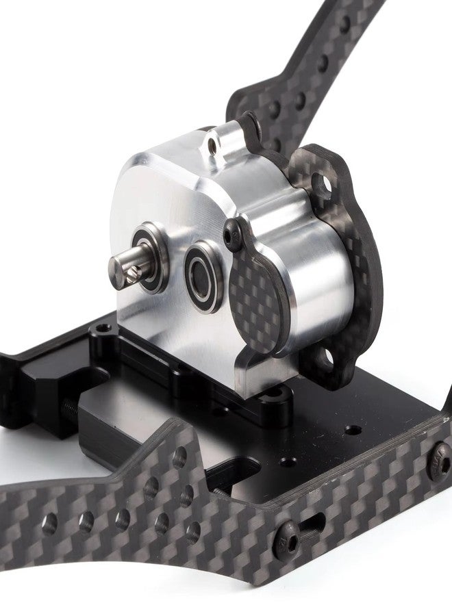 CobraCrawler NOD Transmission Tiny LCG Gearbox,LCG Transmission,Machined Ultralight LCG Transmission Tiny Gearbox with Slidable Shim for Straight Axle Axial AR44 AR45 Enduro Vanquish F9 F10 (Silver) - Image 5