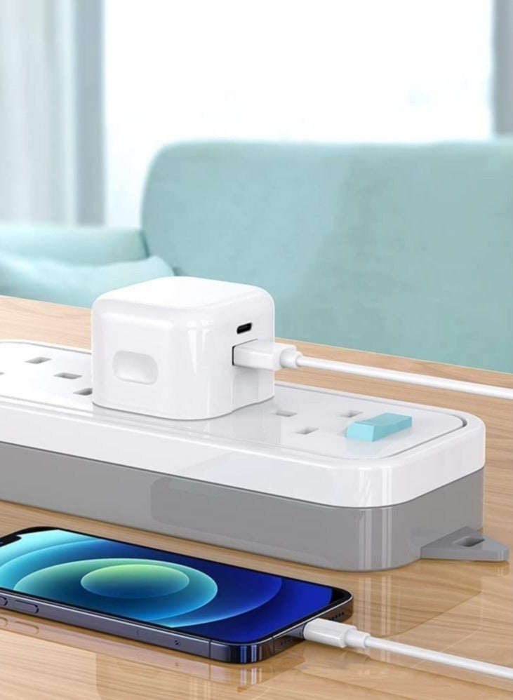 عام Universal USB Charger Station - 100W محطة شحن مع 8 منافذ ، شاحن USB مع تقنية الشحن السريع للمنزل أو المكتب أو للاستخدام أثناء السفر ، متوافق مع iPhone و Samsung و Huawei والمزيد - Image 4