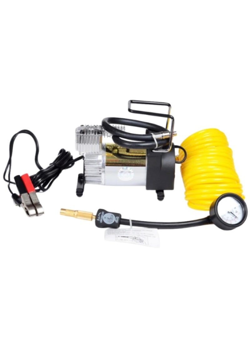 camel Air Compressor, Al-Jamal Super Safari 1-Cylinder Professional Tire Inflator With 12V Power And 150 PSI, Equipped With An Air Pressure Gauge And Automatic Thermal Reset Protection Feature.  - Image 2