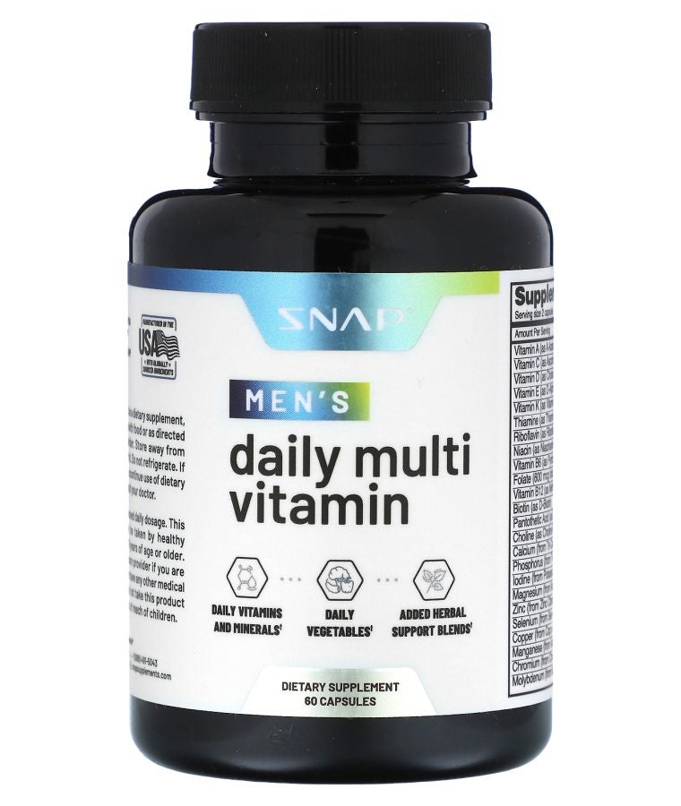 SNAP SUPPLEMENTS Men's Daily Multi Vitamin 60 Capsules