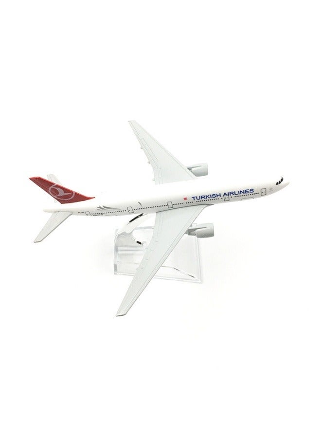 16cm Alloy Airplane Tabletop Display Model 1:400 Scale Turkish Airlines Boeing 777 Airplane Model Decoration Toys Furniture Decorations Collection Gifts - Image 2