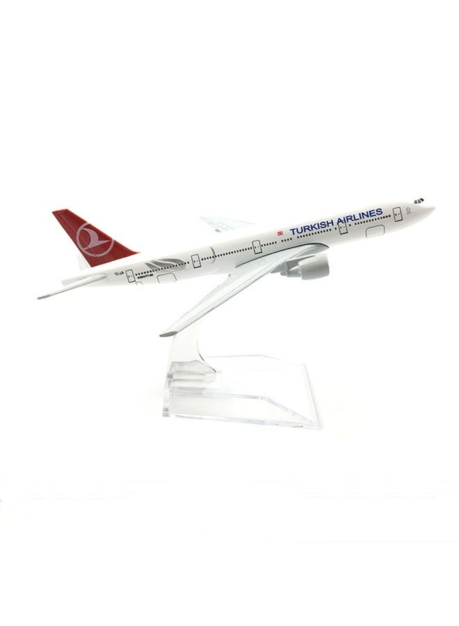 16cm Alloy Airplane Tabletop Display Model 1:400 Scale Turkish Airlines Boeing 777 Airplane Model Decoration Toys Furniture Decorations Collection Gifts - Image 1