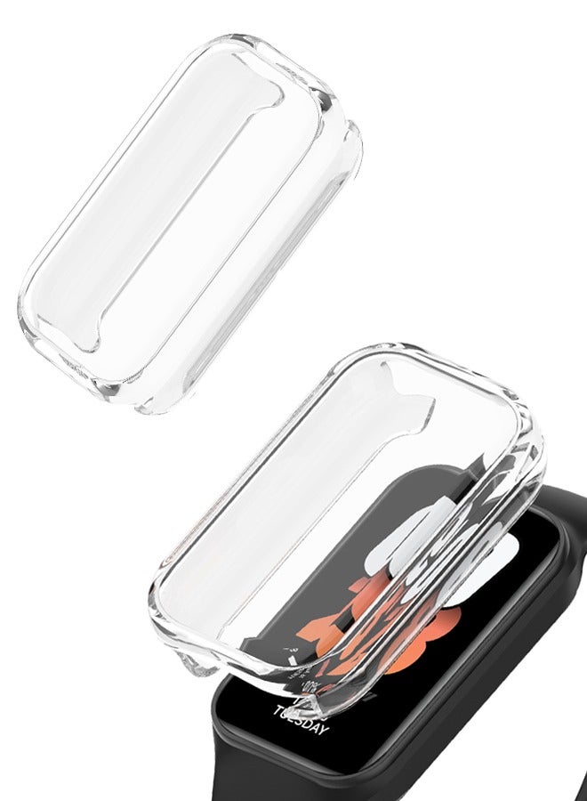 2 Pieces Suitable For Xiaomi Band 8 Active TPU Electroplated Watch Protective Case  White - Image 1