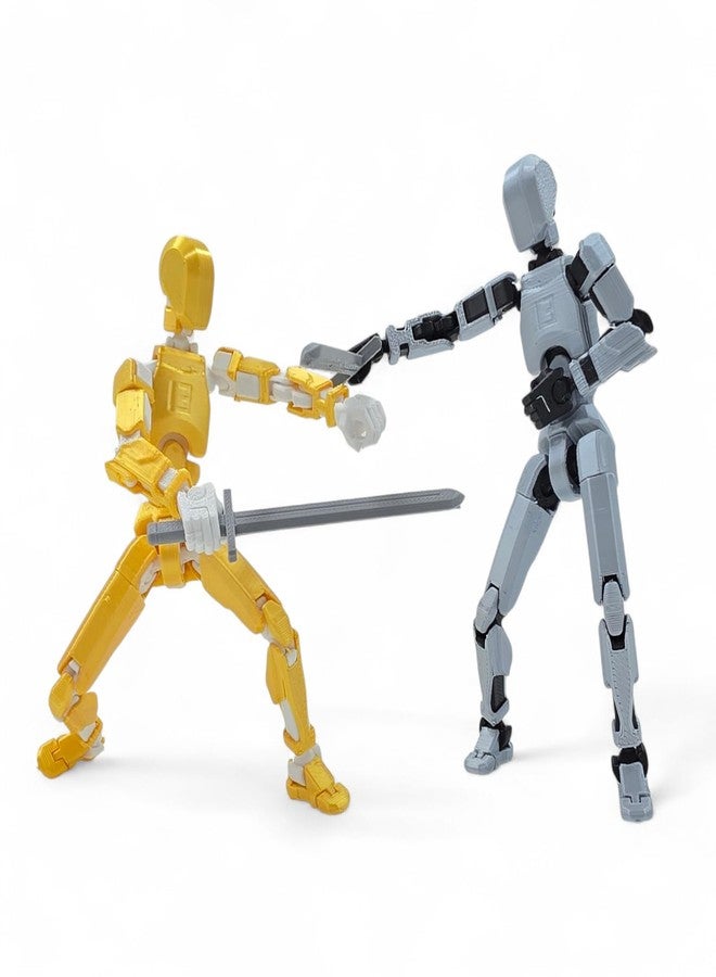 HEYNZ Fully Articulated Action Figure, 3D Printed Robot Assembly Kit, 5.4 Inch Poseable Toy, DIY Collectible Model, Warrior Combo - Image 1