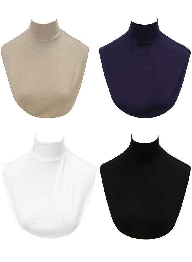 HOOTO 4Pcs Detachable Fake Turtleneck Collar Mock Turtleneck Collar False Half Blouse Collars for Women - Image 1