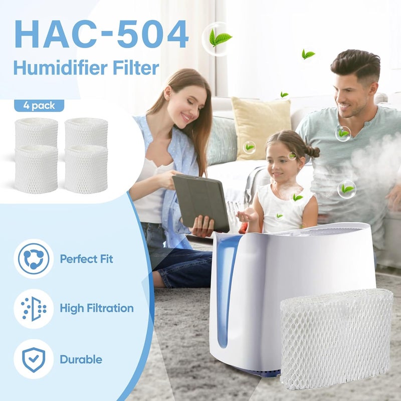 LBLVBNEWD 4 Pack HAC-504 Humidifier Wicking Filter Compatible with Honeywell HCM-350,HCM-300T, HCM-600, HCM-710, HCM-315T,HAC-504 and HAC-504AW Cool Mist Humidifiers, Replacement Filter A - Image 5