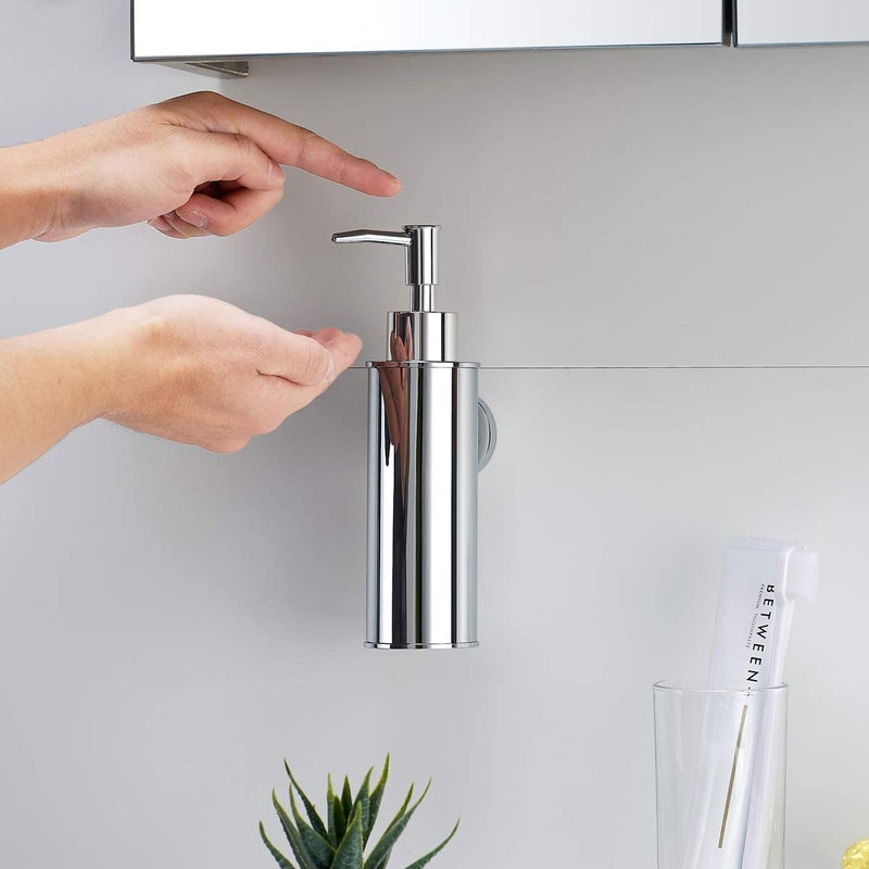 BGL Soap Dispenser Stainless Steel 304 Chrome Wall Mount Liquid and Soap Dispenser for Kitchen and Bathroom - Image 3