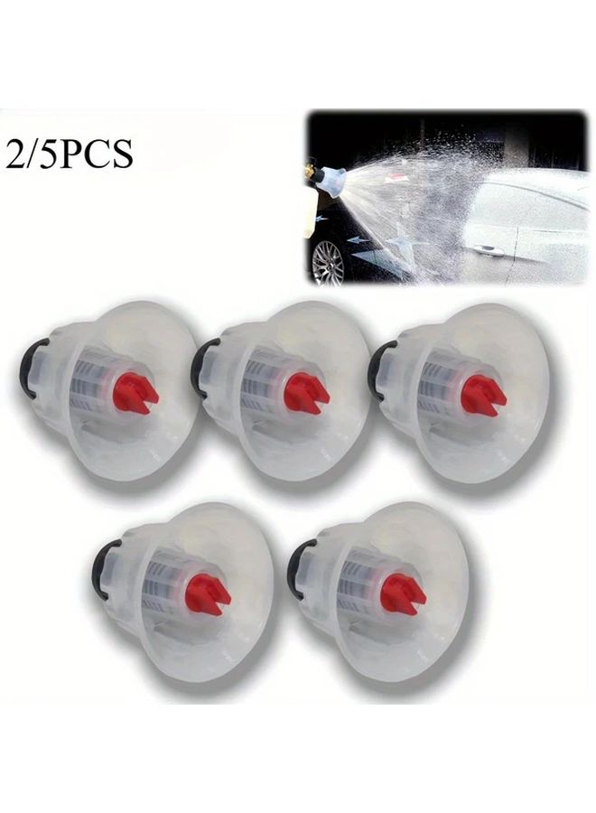 5pcs White Car Wash Foam Nozzle Water Spray Gun For Windscreen With Internal Thread 16mm - Image 1