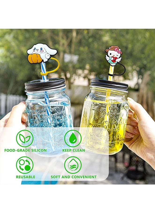 Generic - Sanrio series straw cap Kuromi Melody dust plug 0.4 in/10mm cartoon creative straw cover for Stanley Cup, Straw Topper Compatible with 30&40 Oz Tumbler - Image 1