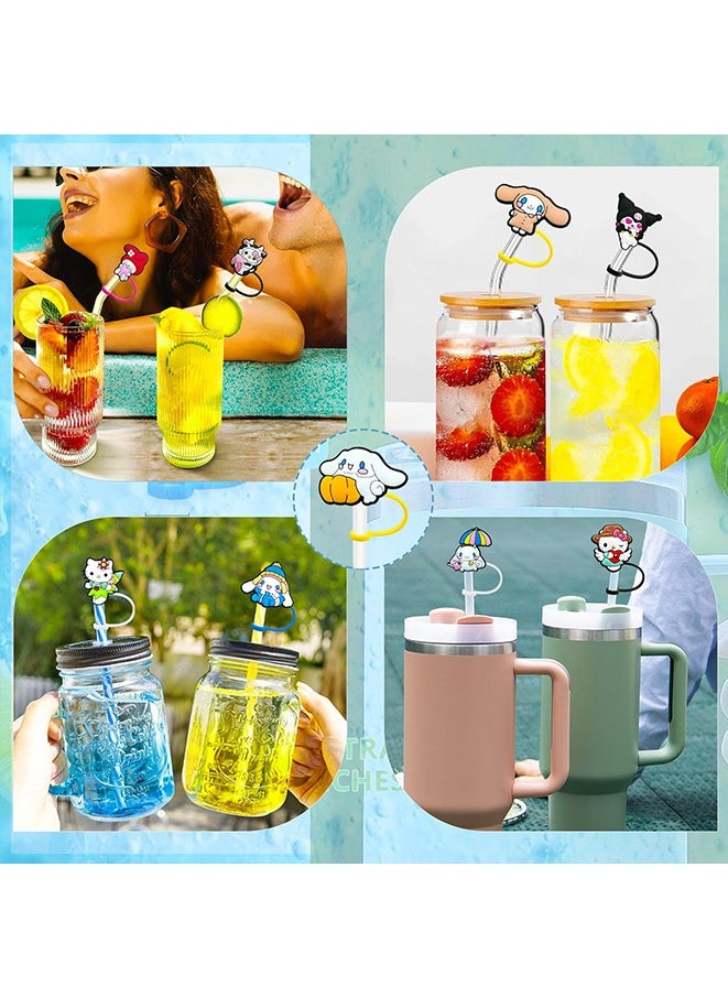 Generic - Sanrio series straw cap Kuromi Melody dust plug 0.4 in/10mm cartoon creative straw cover for Stanley Cup, Straw Topper Compatible with 30&40 Oz Tumbler - Image 1