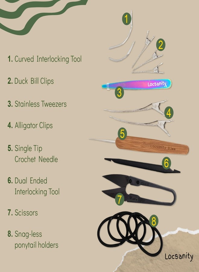 Locsanity Dreadlock Retightening and Interlocking Tool Kit for Sisterlocks, Microlocks, Small Locs, and Medium Locs - Metal Hair Tools for Dreads, Braids, and Locs Maintenance - Image 4