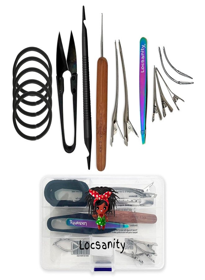 Locsanity Dreadlock Retightening and Interlocking Tool Kit for Sisterlocks, Microlocks, Small Locs, and Medium Locs - Metal Hair Tools for Dreads, Braids, and Locs Maintenance - Image 1