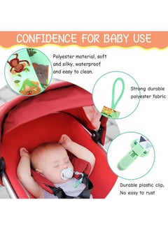 Snowie Soft 5Pcs Anti Lost Pacifier Chain Strap Pacifier Clip For Toddlers Cartoon Fabric Pacifier Clip Strap For Soother, Teether, Toy, Pacifier Anti Lost Baby Pacifier Attaching Strap,Assorted  - Image 5