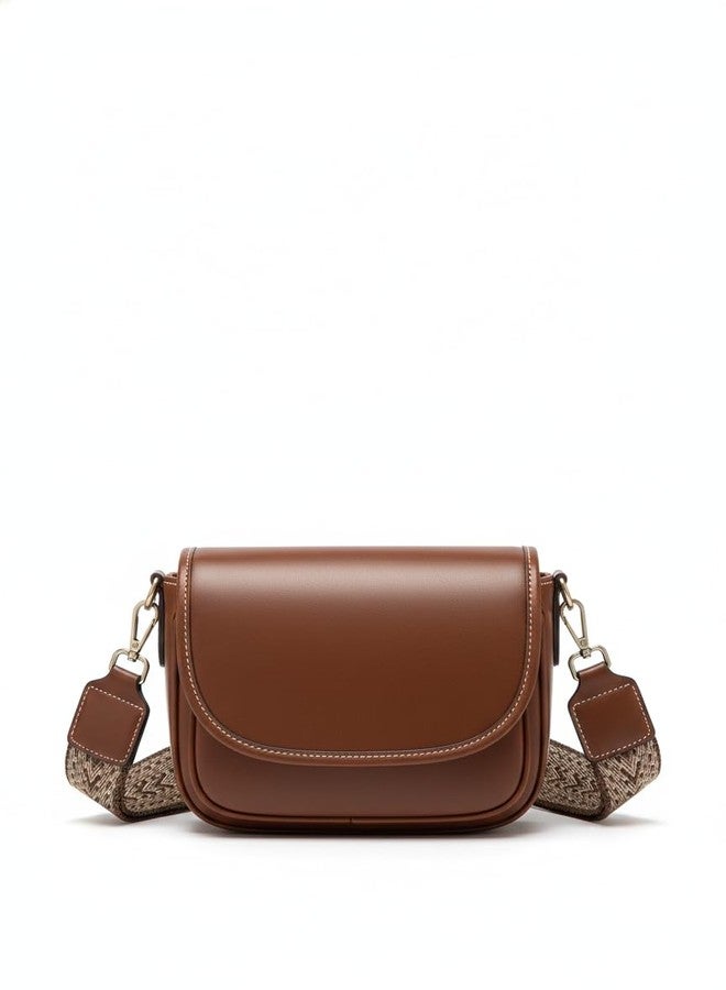 HaveGlam Women’s Faux Leather Saddle Crossbody Bag with Adjustable Strap - Classic Medium Shoulder Purse, Vintage Messenger Satchel for Travel and Daily Use - Image 1