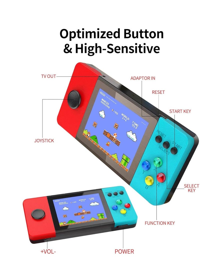 Retro Handheld Game Console, 500 FC Games, 3.5" Screen, 1200mAh Battery Portable Video Game Console, Protective EVA Case, Support Two Players & TV Connection, Gifts for Your Boys Girls - Image 4