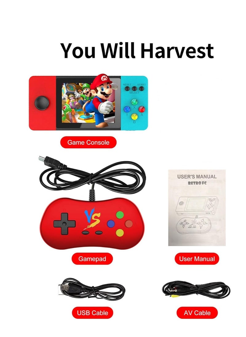 Retro Handheld Game Console, 500 FC Games, 3.5" Screen, 1200mAh Battery Portable Video Game Console, Protective EVA Case, Support Two Players & TV Connection, Gifts for Your Boys Girls - Image 5