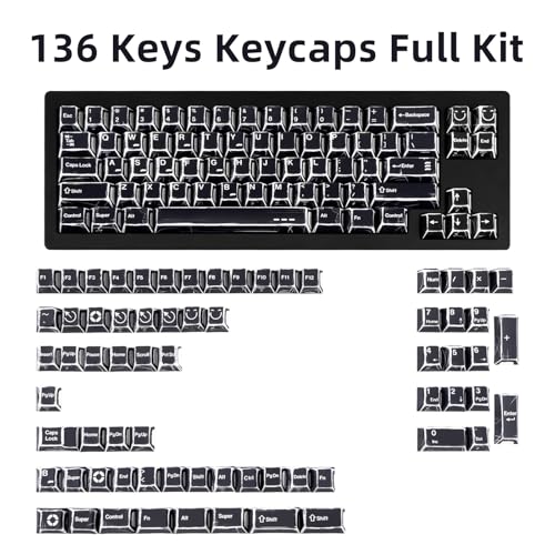 GEKUCAP PBT Keycaps 136 Keys Manga Theme Custom Keycaps Set, Cherry Profile Dye-Sublimation Black Key Caps for 61/64/68/84/87/100/104/108 Cherry Gateron MX Switches Mechanical Keyboard - Image 2
