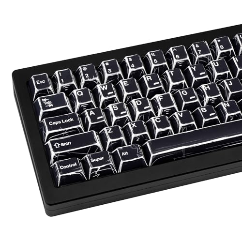 GEKUCAP PBT Keycaps 136 Keys Manga Theme Custom Keycaps Set, Cherry Profile Dye-Sublimation Black Key Caps for 61/64/68/84/87/100/104/108 Cherry Gateron MX Switches Mechanical Keyboard - Image 1