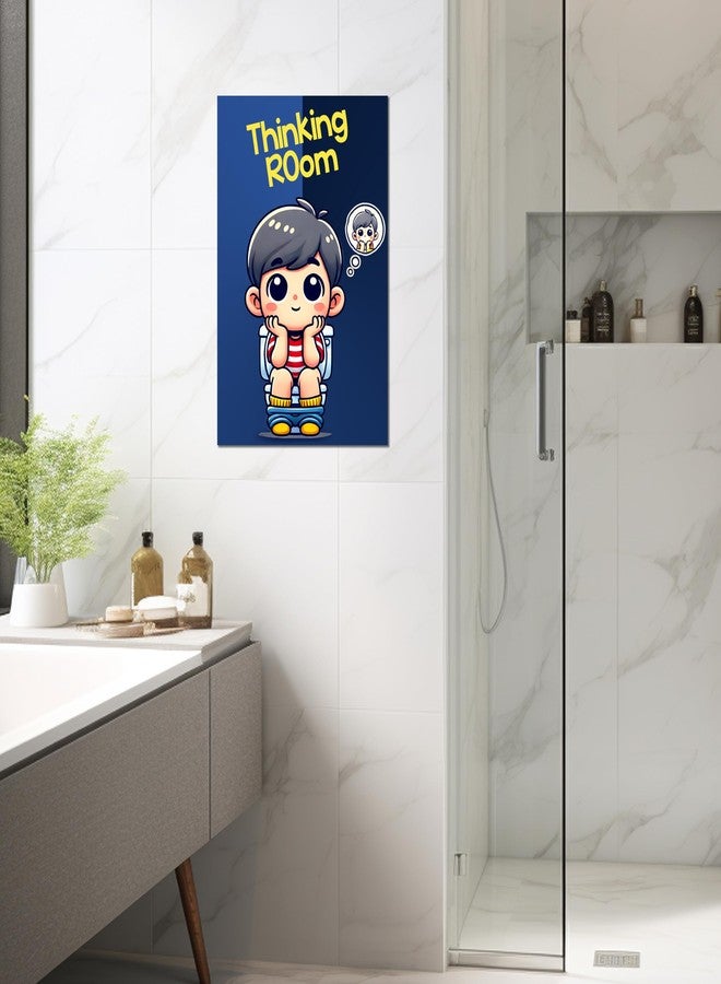 Roostaflag Thinking Room - Restroom Poster | Toilet Stickers for Door | Washroom Decor Posters | Bathroom Posters for Wall | Washroom Stickers Vinyl | Toilet Funny Decor | Restroom Wall Poster - Image 5