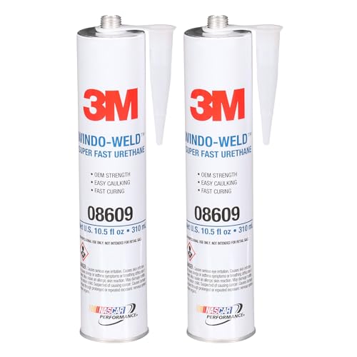 3M 08609 Window-Weld Super Fast Urethane Black Cartridge - 10.5 fl oz, 2 Pack - Image 1
