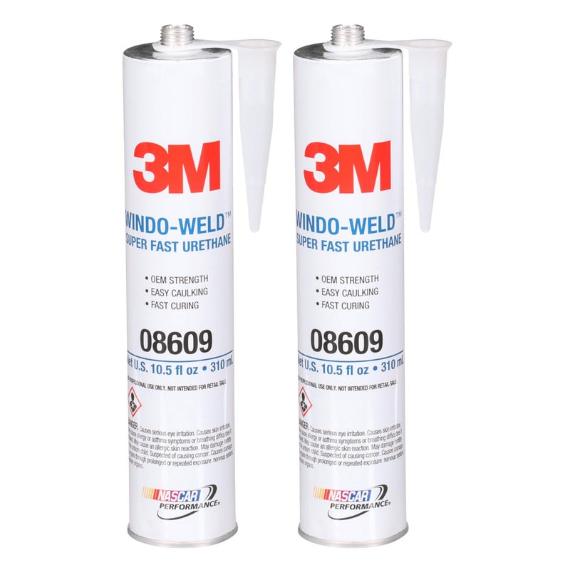3M 08609 Window-Weld Super Fast Urethane Black Cartridge - 10.5 fl oz, 2 Pack - Image 3