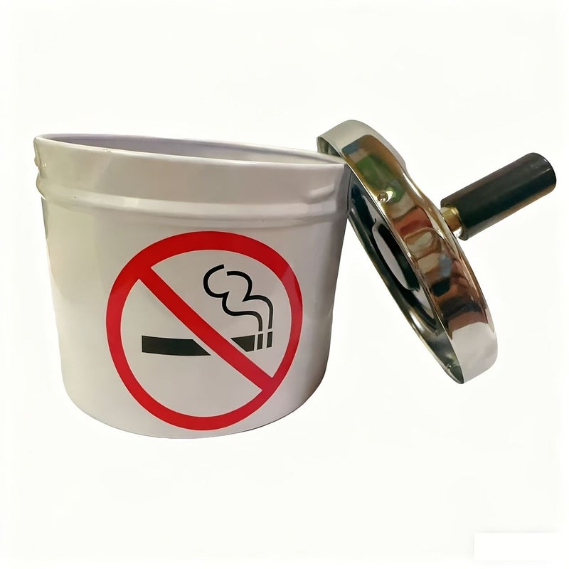 Creative Metal Push to Rotate Ashtray 9cm - Image 4