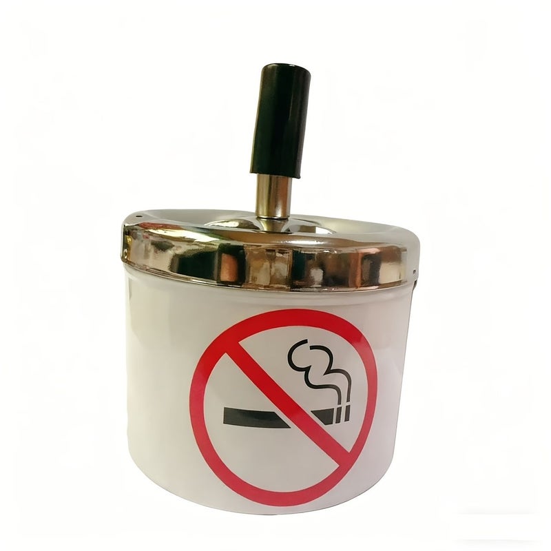 Creative Metal Push to Rotate Ashtray 9cm - Image 1