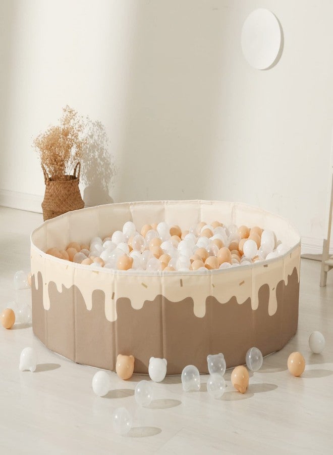 TRENDPLAY حوض كرات للأطفال الصغار من عمر 1-3 سنوات، خيمة لعب قابلة للطي مع حوض كرات، بيت لعب للأطفال مع حقيبة تخزين، مناسب للأولاد والبنات والكلاب والقطط (الكرات غير متضمنة)، على شكل دونات. - Image 5