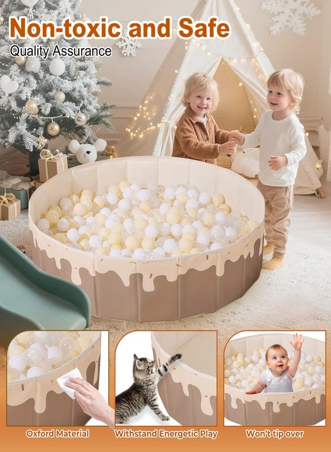 TRENDPLAY حوض كرات للأطفال الصغار من عمر 1-3 سنوات، خيمة لعب قابلة للطي مع حوض كرات، بيت لعب للأطفال مع حقيبة تخزين، مناسب للأولاد والبنات والكلاب والقطط (الكرات غير متضمنة)، على شكل دونات. - Image 4