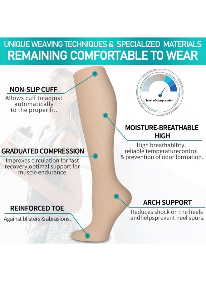 COOLOVER Copper Compression Socks for Women and Men(6 Pairs)-Best Support for Running, Athletic, Nursing, Travel - Image 5