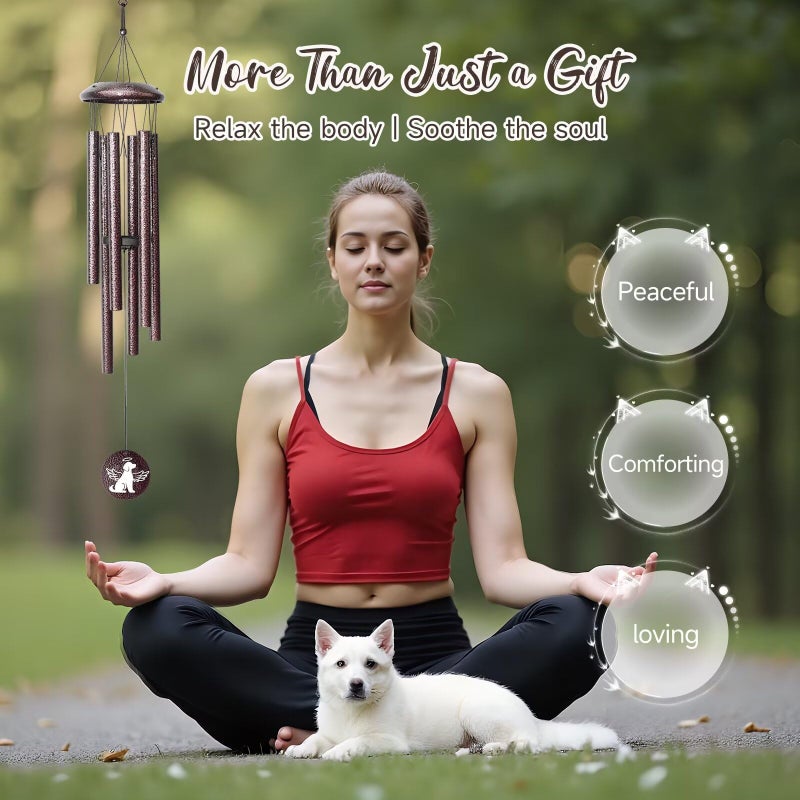 Synhonty Memorial Gifts For Loss Of Dog  25 Inch Pet Memorial Wind Chimes  Loss Of Dog Sympathy Gift  Pets Remembrance Gift  Bereavement Gifts Dogs  In Memory Of Dogs Wind Chimes For Outside Garden - Image 5