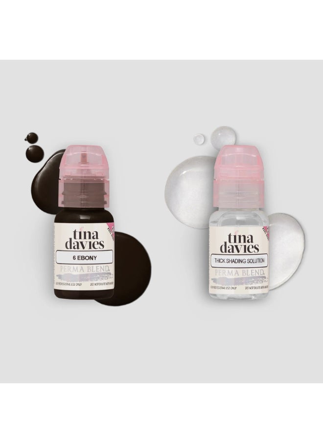 Perma Blend - Tina Davies Ink Eyebrow Pigment Collection For Permanent Makeup With True Tone Healing And Color Chart 8X 15Ml - Image 1