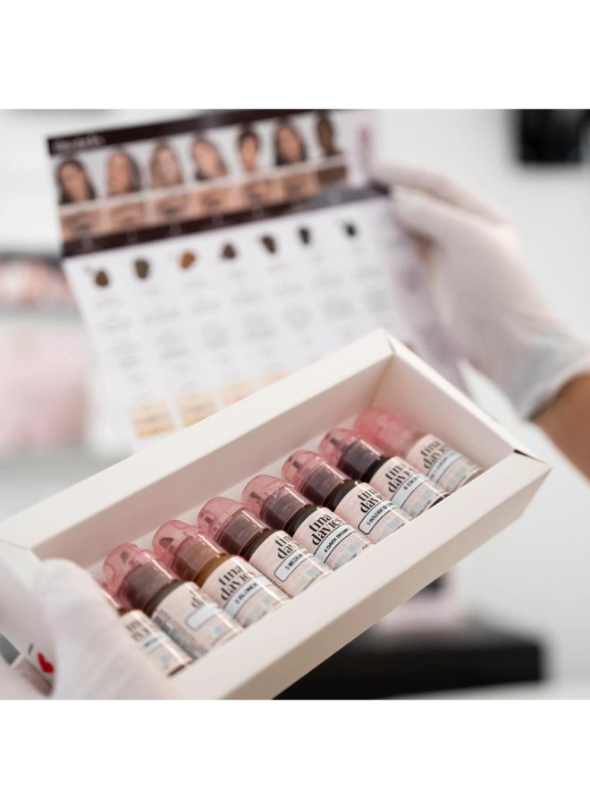 Perma Blend Tina Davies Ink Eyebrow Pigment Collection For Permanent Makeup With True Tone Healing And Color Chart 8X 15Ml  - Image 2