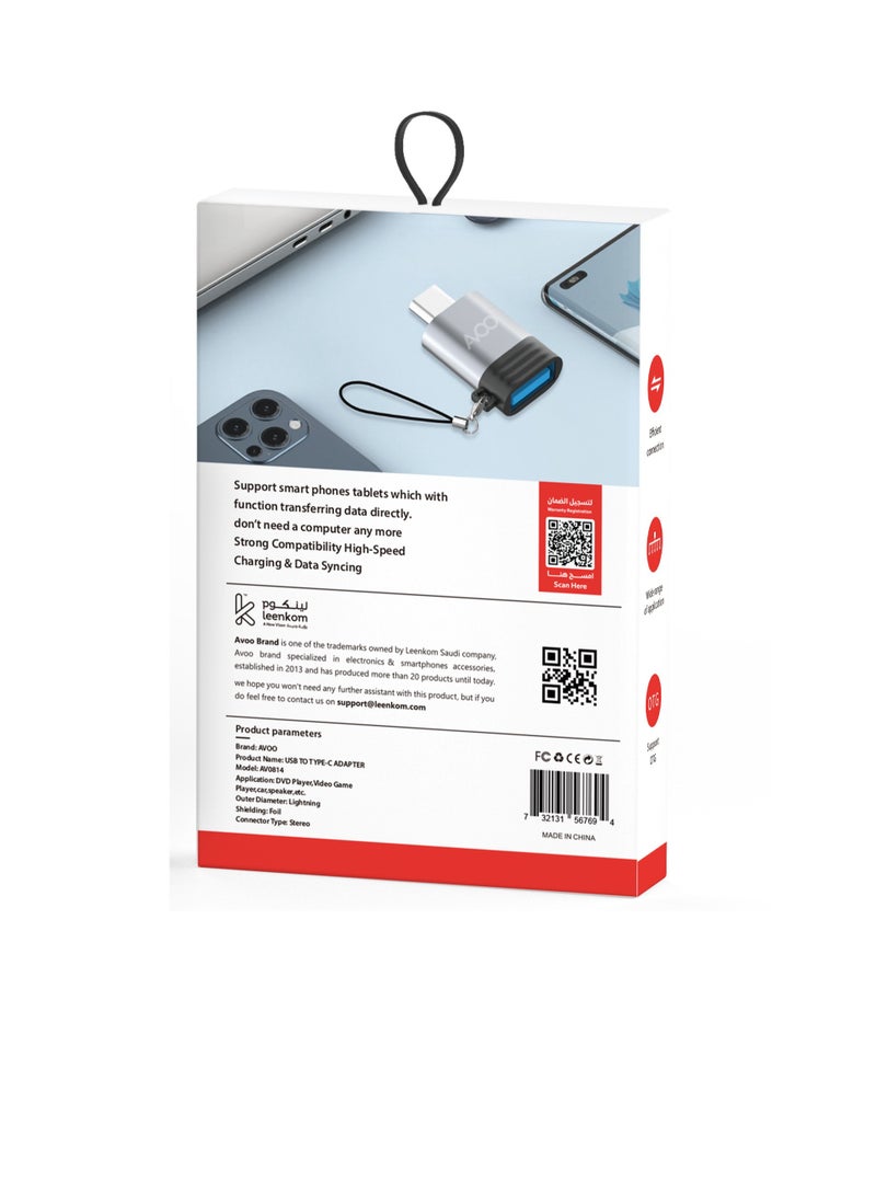 أفو محول USB 3.0 Type C OTG لأجهزة Macbook Pro وXiaomi وHuawei وSamsung Mini USB Type-C OTG Cable Converter - Image 3